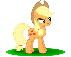 Size: 3016x2420 | Tagged: safe, artist:iscord, applejack, earth pony, pony, grumpy, simple background, solo, transparent background, vector