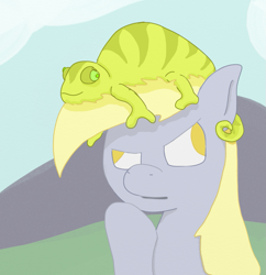 Size: 871x899 | Tagged: artist needed, safe, derpy hooves, pony, /mlp/, chameleon, drawthread