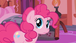 Size: 1226x705 | Tagged: safe, pinkie pie, earth pony, pony, solo, sugarcube corner