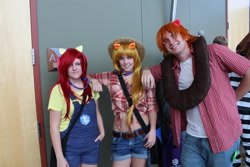 Size: 5184x3456 | Tagged: safe, artist:bloodyokami, apple bloom, applejack, big macintosh, human, cosplay, irl, irl human, photo