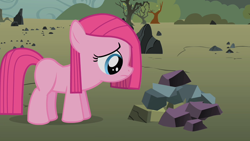 Size: 1280x720 | Tagged: safe, screencap, pinkie pie, earth pony, pony, the cutie mark chronicles, filly, filly pinkie pie, pinkamena diane pie, sad, solo, younger