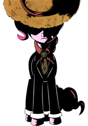 Size: 629x900 | Tagged: safe, artist:hereticofdune, pinkie pie, earth pony, pony, clothes, hat, monkey d luffy, one piece, simple background, solo, transparent background