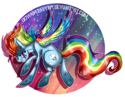 Size: 1800x1400 | Tagged: safe, artist:downpourpony, derpibooru import, rainbow dash, pegasus, pony, backwards cutie mark, rainbow power, solo