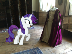 Size: 3264x2448 | Tagged: safe, artist:harpycross, rarity, clothes, cute, dress, elizabethan, happy, history, irl, photo, photoshop, ponies in real life, raribetes, ruff (clothing), solo, surprised, that pony sure does love dresses, tudor, vector