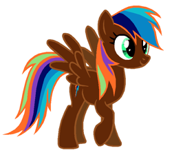 Size: 649x593 | Tagged: safe, artist:eeveevfjthundercat, derpibooru import, rainbow dash, pegasus, pony, female, hooves, inverted, inverted colors, mare, simple background, smiling, solo, vector, white background, wings