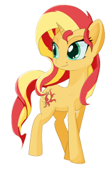 Size: 600x932 | Tagged: safe, artist:alloco, sunset shimmer, pony, unicorn, female, mare, simple background, solo, transparent background