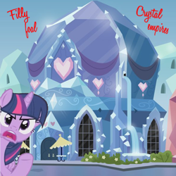 Size: 450x450 | Tagged: safe, derpibooru import, twilight sparkle, twilight sparkle (alicorn), alicorn, pony, album, album cover, billy joel, cover, female, glass houses, mare, parody, ponified, solo