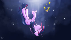 Size: 1920x1080 | Tagged: safe, artist:hajijack520, derpibooru import, twilight sparkle, crown, crying, falling, sad, solo