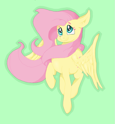 Size: 631x677 | Tagged: safe, artist:aureolinart, fluttershy, pegasus, pony, female, mare, pink mane, solo, yellow coat