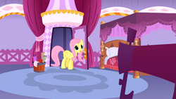 Size: 1366x768 | Tagged: safe, screencap, fluttershy, pegasus, pony, suited for success, female, mare, solo