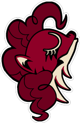 Size: 504x772 | Tagged: safe, artist:lyraheartstrngs, pinkie pie, earth pony, pony, arizona coyotes, hockey, logo, logo parody, nhl, phoenix coyotes