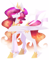 Size: 3602x4373 | Tagged: safe, artist:chromelight, princess celestia, alicorn, pony, galaxy mane, lineless, solo