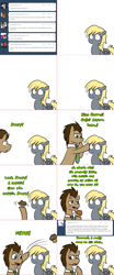 Size: 1562x3758 | Tagged: safe, artist:jitterbugjive, derpy hooves, doctor whooves, pony, ask, blushing, food, lovestruck derpy, muffin, shrunken pupils, tumblr