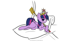 Size: 1280x720 | Tagged: safe, artist:tenart, derpibooru import, twilight sparkle, twilight sparkle (alicorn), alicorn, pony, big crown thingy, female, mare, solo, twilight scepter