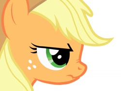 Size: 1024x768 | Tagged: safe, applejack, earth pony, pony, cute, nose wrinkle, scrunchy face, serious face, solo