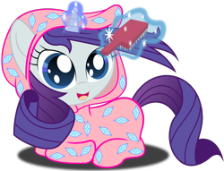 Size: 2000x1530 | Tagged: safe, artist:spellboundcanvas, rarity, pony, unicorn, brush, clothes, cute, daaaaaaaaaaaw, footed sleeper, grooming, hairbrush, onesie, pajamas, raribetes, simple background, solo, spellboundcanvas is trying to murder us, transparent background, weapons-grade cute