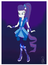 Size: 768x1024 | Tagged: safe, artist:ilaria122, rarity, equestria girls, legend of everfree, 1273000, alternate hairstyle, clothes, crystal guardian, ponied up, smiling, solo