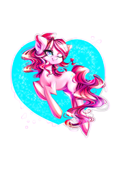 Size: 2893x4092 | Tagged: safe, artist:minamikoboyasy, pinkie pie, earth pony, pony, female, mare, pink coat, pink mane, solo, wink