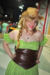 Size: 638x960 | Tagged: safe, artist:marabommie, applejack, human, cosplay, irl, irl human, photo