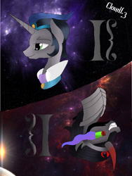 Size: 768x1024 | Tagged: safe, artist:clofly, derpibooru import, king sombra, pony, unicorn, black mane, good king sombra, male, sharp teeth, sombra eyes, stallion