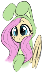 Size: 512x874 | Tagged: safe, artist:dotkwa, fluttershy, pegasus, pony, bunny costume, clothes, solo