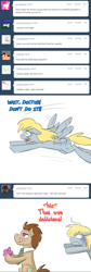 Size: 780x2318 | Tagged: safe, artist:jitterbugjive, derpy hooves, doctor whooves, pony, ask, love poison, lovestruck derpy, tumblr