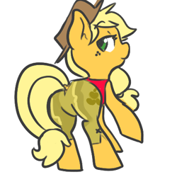 Size: 400x400 | Tagged: safe, artist:mt, applejack, earth pony, pony, clothes, female, mare, solo