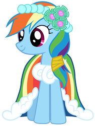 Size: 3770x5000 | Tagged: safe, artist:jennieoo, derpibooru import, rainbow dash, pegasus, pony, a canterlot wedding, absurd resolution, bridesmaid dress, clothes, dress, simple background, solo, transparent background, vector