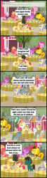 Size: 1024x3824 | Tagged: safe, artist:bronybyexception, apple bloom, applejack, berry punch, berryshine, big macintosh, braeburn, cheerilee, pinkie pie, oc, oc:fuji apple, oc:uncle buck, earth pony, pegasus, pony, unicorn, age difference, ask honest applejack, cheerimac, comic, female, filly, honesty, mail order bride, male, mare, pointy ponies, shipping, stallion, straight