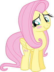 Size: 774x1033 | Tagged: safe, artist:thesketchypony, fluttershy, pegasus, pony, blushing, simple background, solo, transparent background, vector