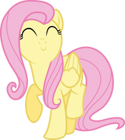 Size: 179x200 | Tagged: safe, artist:thesketchypony, fluttershy, pegasus, pony, c:, cute, eyes closed, female, happy, mare, picture for breezies, raised hoof, raised leg, shyabetes, simple background, smiling, solo, transparent background, vector