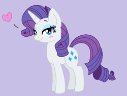 Size: 820x616 | Tagged: artist needed, safe, rarity, pony, unicorn, blushing, heart, solo