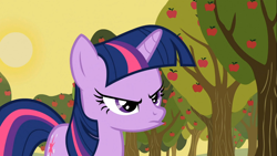 Size: 1366x768 | Tagged: safe, derpibooru import, screencap, twilight sparkle, unicorn twilight, unicorn, over a barrel, pouting, solo