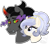 Size: 800x698 | Tagged: safe, artist:tambelon, derpibooru import, king sombra, oc, oc:opalescent pearl, pony, unicorn, canon x oc, shipping, sombralescent, watermark