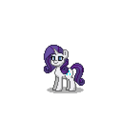 Size: 400x400 | Tagged: safe, rarity, pony, unicorn, female, horn, mare, pony town, solo, white coat