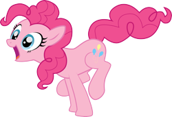 Size: 3466x2374 | Tagged: safe, artist:benybing, pinkie pie, earth pony, pony, simple background, solo, transparent background, vector