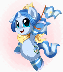 Size: 3405x3856 | Tagged: safe, artist:pridark, oc, oc only, oc:princess argenta, pony, argentina, clothes, cute, female, filly, flag, nation ponies, ocbetes, ponified, smiling, socks, solo, stockings, striped socks, thigh highs