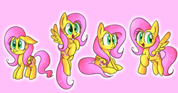 Size: 800x418 | Tagged: safe, artist:vdru7, fluttershy, pegasus, pony, female, mare, pixiv, solo