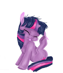 Size: 900x1032 | Tagged: safe, artist:bri-sta, derpibooru import, twilight sparkle, :p, behaving like a dog, cute, ear scratch, eyes closed, female, filly, filly twilight sparkle, floppy ears, fluffy, scratching, simple background, sitting, solo, tongue out, transparent background, twiabetes, younger