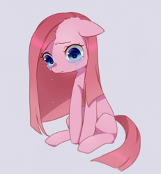 Size: 1200x1301 | Tagged: safe, artist:kkmrarar, pinkie pie, earth pony, pony, crying, pinkamena diane pie, pinkie cry, pixiv, solo