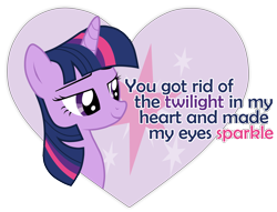 Size: 7144x5456 | Tagged: safe, artist:jennieoo, derpibooru import, twilight sparkle, absurd resolution, cutie mark, heart, hearts and hooves day, simple background, solo, transparent background, valentine, valentine's day, vector