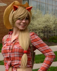 Size: 1618x2023 | Tagged: safe, artist:bjonsie13, applejack, human, cosplay, irl, irl human, photo