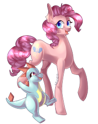 Size: 1000x1272 | Tagged: safe, artist:nalenthi, pinkie pie, earth pony, pony, croconaw, crossover, pokémon