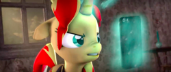 Size: 1440x611 | Tagged: safe, artist:imafutureguitarhero, sunset shimmer, pony, unicorn, 3d, boneless pizza, magic, photo, source filmmaker, telekinesis