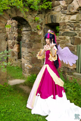 Size: 1365x2048 | Tagged: safe, artist:residentexorcist, derpibooru import, twilight sparkle, twilight sparkle (alicorn), alicorn, human, clothes, coronation dress, cosplay, dress, irl, irl human, photo, solo