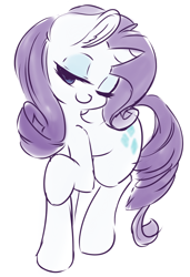 Size: 1280x1872 | Tagged: safe, artist:wickedsilly, rarity, pony, unicorn, one eye closed, solo, wink