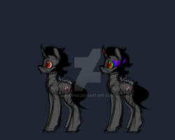 Size: 1024x819 | Tagged: safe, artist:fhopxe, derpibooru import, king sombra, pony, unicorn, black mane, male, sharp teeth, solo, sombra eyes, stallion