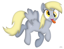 Size: 6286x4843 | Tagged: safe, artist:tim244, derpy hooves, pegasus, pony, cute, daaaaaaaaaaaw, derp, derpabetes, female, mare, open mouth, silly, silly pony, simple background, solo, tongue out, transparent background