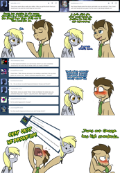 Size: 1562x2254 | Tagged: safe, artist:jitterbugjive, derpy hooves, doctor whooves, pony, ask, blushing, lovestruck derpy, tumblr