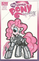 Size: 1024x1601 | Tagged: safe, artist:ponygoddess, pinkie pie, earth pony, pony, armor, mass effect, solo, traditional art